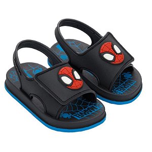 Sandália Infantil Menino Spider Baby- Preto/ Azul