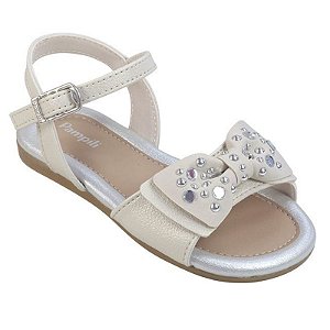 Sandália infantil Menina Pampili Mili- OFF/ White