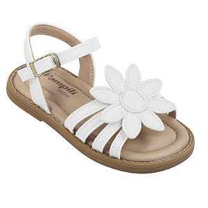 Sandália infantil Menina Pampili Maite Mini- Branco