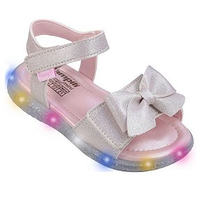 Sandália Infantil Menina Pampili Led- Rose