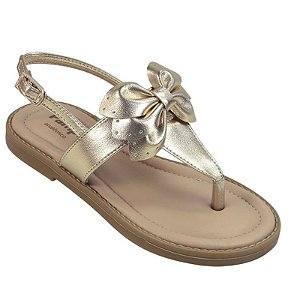 Sandália Infantil Menina Pampili Maite- Dourado