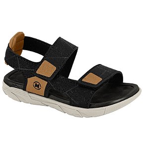 Sandália Infantil Menino Molekinho Gaspea- Preto/ Caramelo