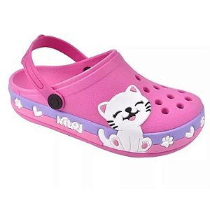 Babuche Infantil Menina Gatinha Nilqi- Pink