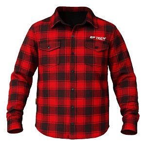 JAQUETA GP TECH CUSTOM XADREZ FLANELA VERMELHA