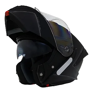 CAPACETE GP TECH A128 SV PULSE ARTICULADO BE YOURSELF PRETO FOSCO