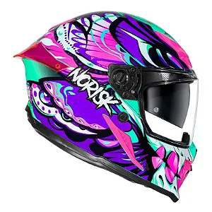CAPACETE NORISK ROCK BUTTERFLY ROSA