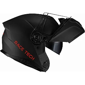 CAPACETE RACE TECH SIGNAL MONOCOLOR PRETO FOSCO
