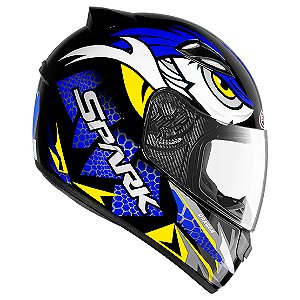 CAPACETE EBF NEW SPARK DRAGON PRETO/AZUL