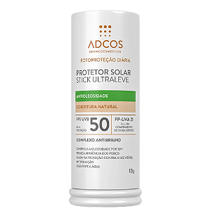 Adcos Protetor Solar Stick Ultraleve Antioleosidade FPS 50 Peach 15g