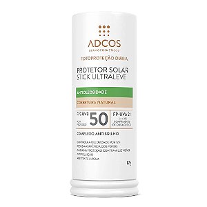 Adcos Protetor Solar Stick Ultraleve Antioleosidade FPS 50 Beige 12g