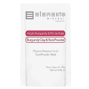 Elemento Mineral Argila Burgundy C/ Pó de Rubi 30g