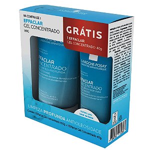 La Roche Posay Kit  Effaclar Concentrado Gel de Limpeza 150ml + Gel de Limpeza 40ml