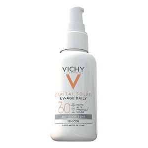 Vichy Capital Soleil UV Age Daily Protetor Solar Facial FPS60 Sem Cor 40g