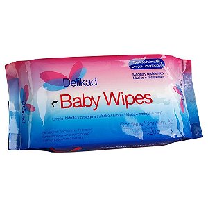 Delikad Baby Wipes Lenço Umedecido 15x20 - 50 unidades