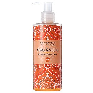 Orgânica Sabonete Líquido Puro Vegetal Pêssego e Flor de Lótus 250ml