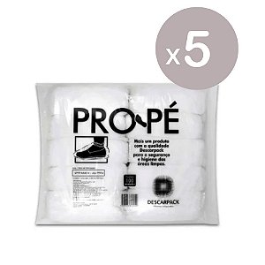 Descarpack Sapatilha Propé Descartável com 100 unidades - Kit 5 un