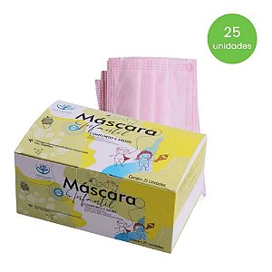 Medi Company Máscara Infantil Tripla Cirúrgica Rosa 25un