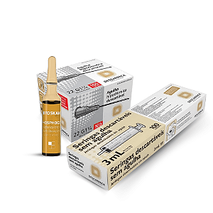 Kit Toskani Phosphocol + Seringa Hipodérmica Luer Slip + Agulha Hipodérmica Cinza