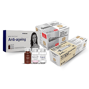 Kit Toskani Meso Starter Kit Anti-ageing + Seringa Hipodérmica Luer Slip + Agulha Hipodérmica Cinza