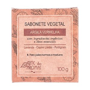 Arte dos Aromas Sabonete Barra Argila Vermelha 100g