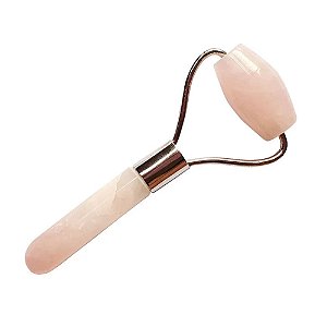 Elemento Mineral Quartzo Rosa Roller Massageador Facial