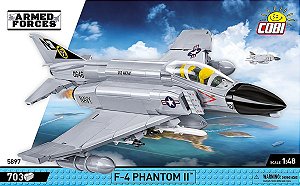 AVIÃO MILITAR AMERICANO F-4 PHANTOM II PARA MONTAR COM 703 PCS