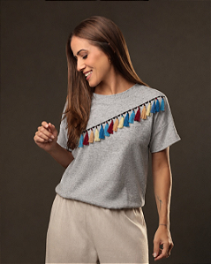 Molde Blusa tshirt recorte franjas