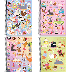 Caderno Universitário 10M Hug Me 160 folhas Tilibra