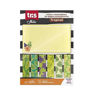 Kit De Notas + Marcador De Pagina Holic Tropical TRIS