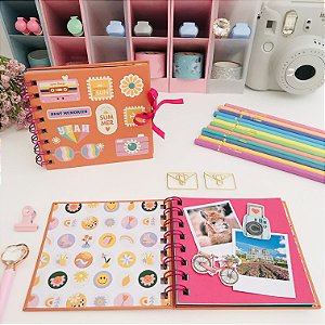 Scrapbook Mini Viagem 50 Folhas Kraft