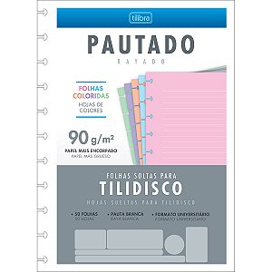 REFIL CADERNO TILIDISCO GRANDE COLOR 90G TILIBRA