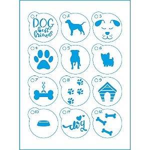 MINI STENCIL KIT PETS 12PC LITOARTE STMI-009