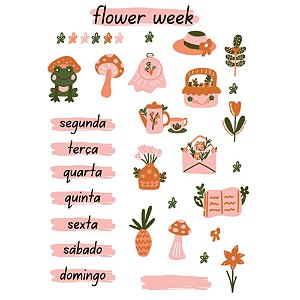 Adesivo Transparente Flower week Grafitte