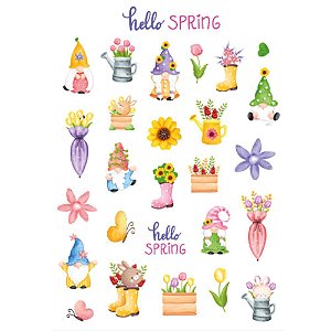 Adesivo Transparente Hello Spring Grafitte