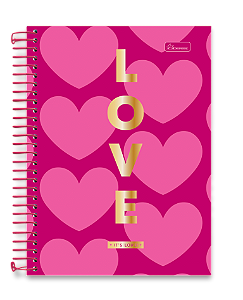 CADERNO COLEGIAL 10M ITS LOVE 160 FOLHAS CADERSIL