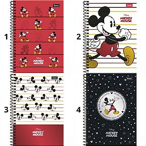 CADERNO ESPIRAL PEQUENO 1/4 MICKEY VINTAGE 80 FOLHAS FORONI