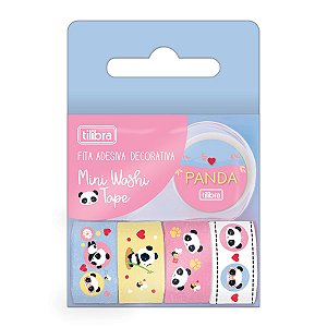 WASH TAPE MINI PANDA C/5 ROLOS TILIBRA