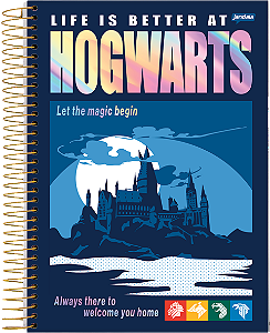 Caderno Universitário 1M Harry Potter 96 folhas Jandaia