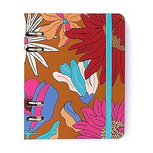 CADERNO ARGOLADO A6 CICERO TROPICALIA CARAMELO PAUTADO & PONTADO