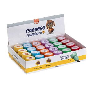 KIT CARIMBO PLÁSTICO PEDAGÓGICO C/6 BRW