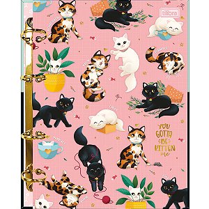 Caderno Argolado Colegial PURFECT CATS 160 Folhas Tilibra