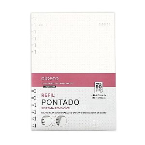 REFIL CADERNO ORGANIZADOR A5 PONTILHADO 90G CICERO