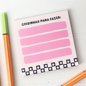 Bloco de anotações 8X8 COISINHAS PARA FAZER PAPELOTE