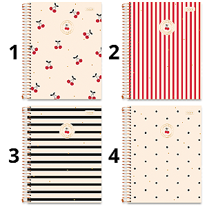 CADERNO UNIVERSITARIO 10M 160FLS CHERRY LOVERS CADERSIL