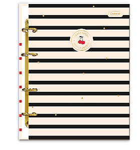 CADERNO ARGOLADO COLEGIAL 80FLS CHERRY LOVERS CADERSIL