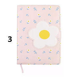 Caderno Almofadado Flor com Imã Uniso