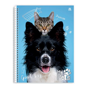 Caderno Universitário 1M 80F My Pets Animativa