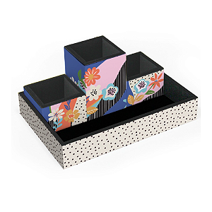 Organizador de mesa Jardim das Cores Fina Ideia