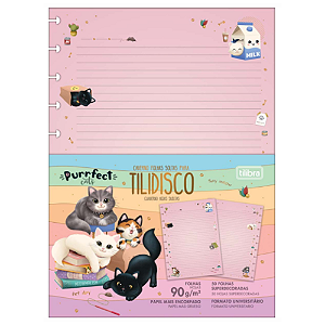 Refil Caderno Tilidisco Grande Purrfect Cats Tilibra