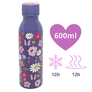 GARRAFA LOVE FLOWERS 600ML MOLIN 23486